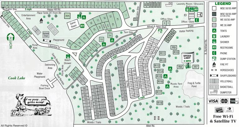 Campsite Map – Taylors Beach Campground